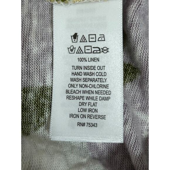 Rachel Zoe Linen Top Size 3X Multicolor Floral Summer Beach Vacation Boho Artsy - Picture 6 of 9